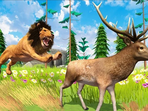 Realistic Lion Hunting Animal 2024 - 5566bet