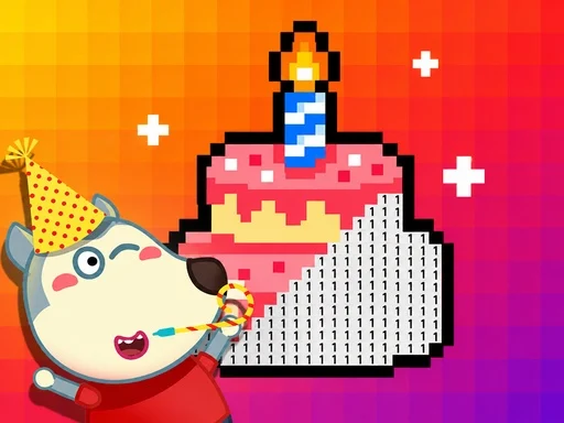 Wolfoo Birthday Pixel Art - 5566bet
